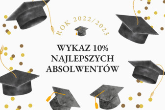 Wykaz 10% najlepszych absolwentów studiów I i II stopnia ANS w Lesznie